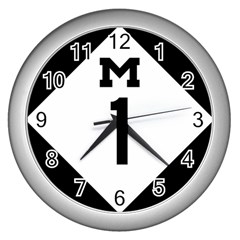 Michigan Highway M-1 Wall Clock (silver) by abbeyz71