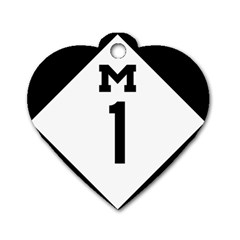 Michigan Highway M-1 Dog Tag Heart (two Sides) by abbeyz71