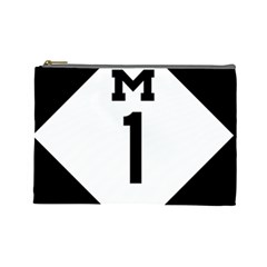 Michigan Highway M-1 Cosmetic Bag (large) by abbeyz71