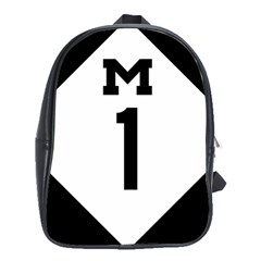 Michigan Highway M-1 School Bag (xl) by abbeyz71