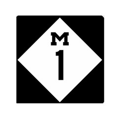 Michigan Highway M-1 Small Satin Scarf (square) by abbeyz71