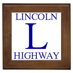 Lincoln Highway Marker Framed Tiles by abbeyz71