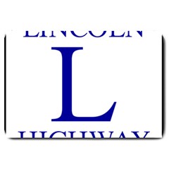Lincoln Highway Marker Large Doormat  by abbeyz71