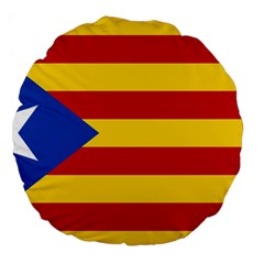 Blue Estelada Catalan Independence Flag Large 18  Premium Round Cushions by abbeyz71