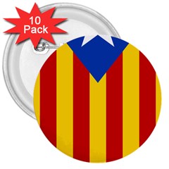 Blue Estelada Catalan Independence Flag 3  Buttons (10 Pack)  by abbeyz71