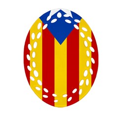Blue Estelada Catalan Independence Flag Ornament (oval Filigree) by abbeyz71