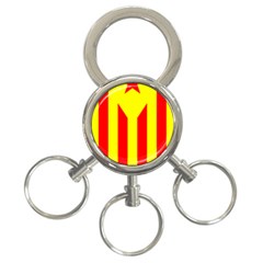 Red Estelada Catalan Independence Flag 3-ring Key Chains by abbeyz71