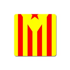 Red Estelada Catalan Independence Flag Square Magnet by abbeyz71