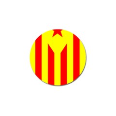 Red Estelada Catalan Independence Flag Golf Ball Marker (4 Pack) by abbeyz71