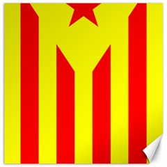 Red Estelada Catalan Independence Flag Canvas 12  X 12  by abbeyz71