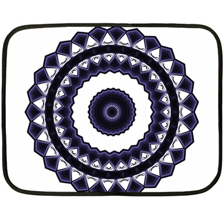 Design Mandala Pattern Circular Fleece Blanket (Mini)