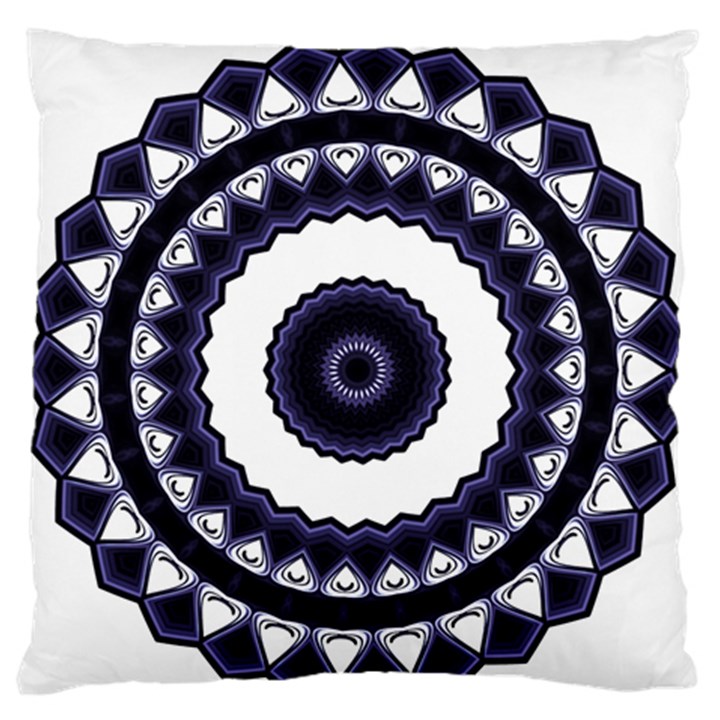 Design Mandala Pattern Circular Large Flano Cushion Case (Two Sides)