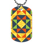 Background Geometric Color Dog Tag (Two Sides) Back