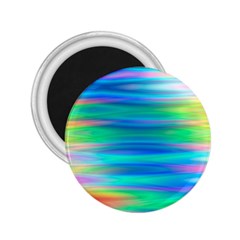 Wave Rainbow Bright Texture 2 25  Magnets by Pakrebo