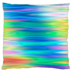 Wave Rainbow Bright Texture Large Cushion Case (two Sides) by Pakrebo