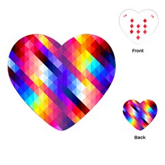 Abstract Background Colorful Pattern Playing Cards (heart) by Pakrebo