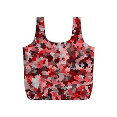 Black Red  Full Print Recycle Bag (s) by artifiart