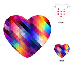 Abstract Background Colorful Pattern Playing Cards (heart) by Pakrebo