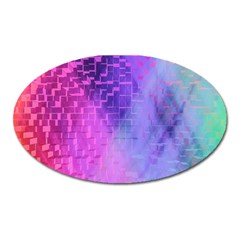 Texture Cell Cubes Blast Color Oval Magnet by Pakrebo