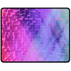 Texture Cell Cubes Blast Color Double Sided Fleece Blanket (medium)  by Pakrebo