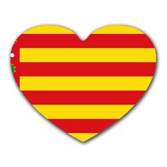 Flag Of Valencia  Heart Mousepads by abbeyz71