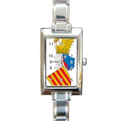 Flag Map Of Valencia Rectangle Italian Charm Watch by abbeyz71