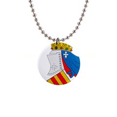 Flag Map Of Valencia 1  Button Necklace by abbeyz71