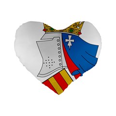 Flag Map Of Valencia Standard 16  Premium Flano Heart Shape Cushions by abbeyz71