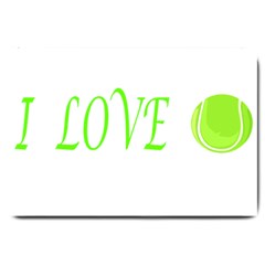 I Lovetennis Large Doormat  by Greencreations