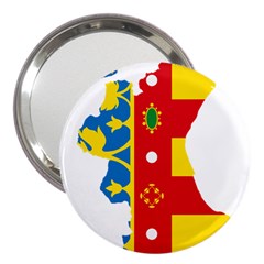 Flag Map Of Valencia 3  Handbag Mirrors