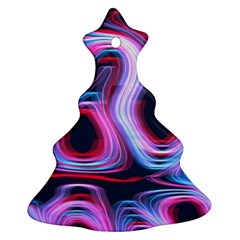 Pattern Color Curve Movement Christmas Tree Ornament (two Sides)