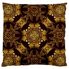 Gold Black Book Cover Ornate Standard Flano Cushion Case (two Sides) by Pakrebo