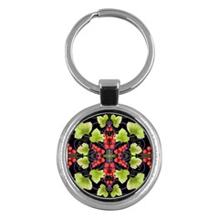 Pattern Berry Red Currant Plant Key Chains (round)  by Pakrebo