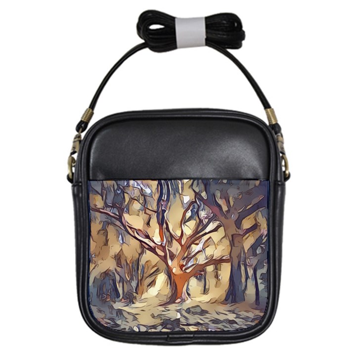 Tree Forest Woods Nature Landscape Girls Sling Bag