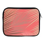 Palms Shadow On Living Coral Apple iPad 2/3/4 Zipper Cases Front