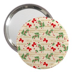 Christmas Paper Scrapbooking 3  Handbag Mirrors by Pakrebo