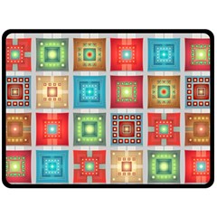 Tiles Pattern Background Colorful Fleece Blanket (large)  by Pakrebo