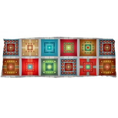Tiles Pattern Background Colorful Body Pillow Case Dakimakura (two Sides) by Pakrebo