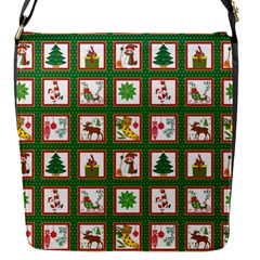 Christmas Paper Christmas Pattern Flap Closure Messenger Bag (s) by Pakrebo