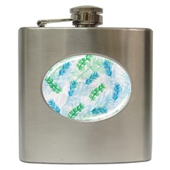 Pattern Feather Fir Colorful Color Hip Flask (6 Oz) by Pakrebo