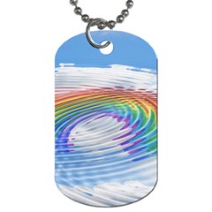 Rainbow Clouds Intimacy Intimate Dog Tag (one Side) by Pakrebo