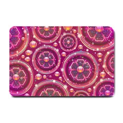 Abstract Background Floral Glossy Small Doormat  by Pakrebo