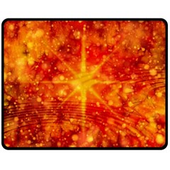 Christmas Star Snow Snowfall Double Sided Fleece Blanket (medium)  by Pakrebo