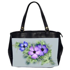 Flowers Vector Illustration Figure Oversize Office Handbag (2 Sides) by Pakrebo