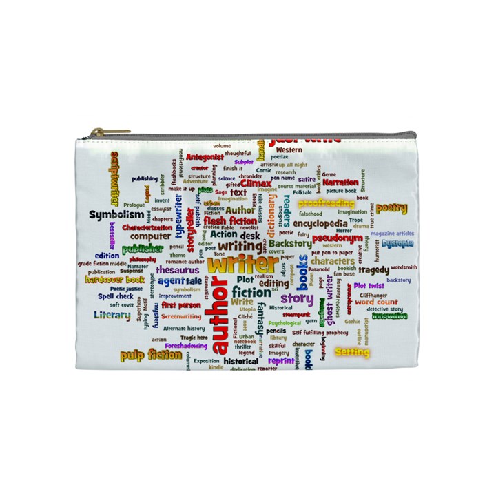 Writing Author Motivation Words Cosmetic Bag (Medium)