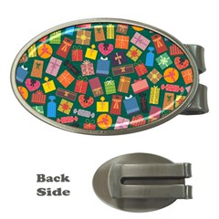 Presents Gifts Background Colorful Money Clips (oval)  by Pakrebo