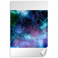 Network Earth Block Chain Globe Canvas 24  X 36  by Pakrebo