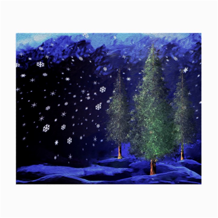 Winter Wonderland Night Snow Small Glasses Cloth