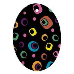 Abstract Background Retro 60s 70s Ornament (oval) by Pakrebo