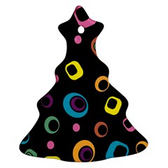 Abstract Background Retro 60s 70s Christmas Tree Ornament (two Sides)